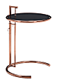 Zuo Modern Eileen Grey Side Table, Round, Black/Rose Gold