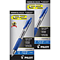 Pilot G2 Premium Gel Roller Retractable Pens - Ultra Fine Pen Point - 0.38 mm Pen Point Size - Refillable - Retractable - Blue Gel-based Ink - Clear Barrel - 24 / Bundle