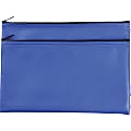Business Source Carrying Case (Wallet) Money, Receipt, Office Supplies, Check - Blue - Polyvinyl Chloride (PVC) Body - 6" Height x 11" Width - 2 Pack