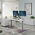 VARI Electric Standing Desk With ComfortEdge, 60"W, White 1 thumbnail image