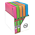 Wilson Jones® Flex Poly Fashion 3-Ring Binder, 1" Round Rings, Assorted Colors