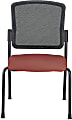 WorkPro® Spectrum Series Mesh/Vinyl Stacking Guest Chair with Antimicrobial Protection, Armless, Cordovan, Set Of 2 Chairs, BIFMA Compliant