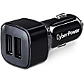 CyberPower TR22U3A USB Charger with 2 Type A Ports - 2 USB Port(s) - 3.1 Amps (Shared), 12VDC Auto Power Port, 10.5 VDC - TR22U3A 1 thumbnail image