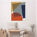 Amanti Art Layered Retro Modern Shapes In Bright Colors by The Creative Bunch Studio Wood Framed Wall Art Print, 31”W x 41”H, Natural