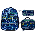 Accessory Innovations Shark Zone 3-Piece Backpack Set With 16” Backpack, Lunch Box, Carabiner And Pencil Case, Blue 1 thumbnail image