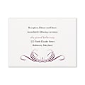 Custom Shaped Wedding & Event Reception Cards, 4-7/8" x 3-1/2", Preferential Design, Box Of 25 Cards