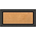 Amanti Art Cork Bulletin Board, 35" x 17", Natural, Tuxedo Black Polystyrene Frame