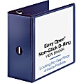 Sparco Easy-Open View 3-Ring Binder, 5" D-Rings, Navy 1 thumbnail image