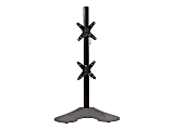 Ergotech 100-D28-B11 - Stand (pole, 2 clamps, 2 pivots, stand base) - for 2 LCD displays - black - screen size: 17"-21" - desktop stand
