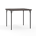 Flash Furniture Square Bi-Fold Plastic Folding Table, 28-1/2”H x 34”W x 34”D, Black/Dark Gray