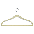 Honey-Can-Do Velvet-Touch Suit Hangers, 9 1/2"H x 1/4"W x 17 3/4"D, Ivory, Pack Of 20