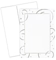 Great Papers! Flat Card Invitation, 5 1/2" x 7 3/4", 127 Lb, Foil Stars & Streamers, Silver/White, Pack Of 20