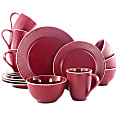Gibson Lilith 16-Piece Stoneware Dinnerware Set, Red 1 thumbnail image