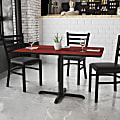 Flash Furniture Rectangular Laminate Table, 31-3/16"H x 30"W x 48"D, Mahogany