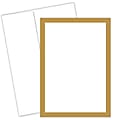 Great Papers! Flat Card Invitation, 5 1/2" x 7 3/4", 127 Lb, Metallic, Gold/White, Pack Of 20