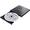 Verbatim Portable Blu-ray Writer - External - 1 x Pack - BD-R/RE Support/24x CD Write/6x BD Write/8x DVD Write - Quad-layer Media Supported - USB 3.2 Gen 1 - Slimline - BUS Powered 1 thumbnail image