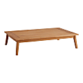 Linon Sinden Wood Outdoor Furniture Coffee Table, 12-2/5"H x 54"W x 36"D, Natural