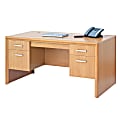 Office Depot® Brand State Street Executive Desk, 30 3/8"H x 59 1/2"W x 31 3/4"D, Canyon Maple 1 thumbnail image
