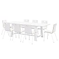 KFI Studios Midtown Dining Table With 8 Chairs, White 1 thumbnail image
