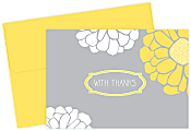 Great Papers! Thank You Note Cards, 4.875" x 3.375", Sunny Flowers, Gray/Yellow, Pack Of 24 1 thumbnail image