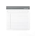 Russell & Hazel Adhesive Notes, Memo, 4" x 4", Charcoal, 50 Sheets Per Pad, Pack Of 3 Pads