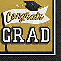 Amscan 2022 True To Your School Lunch Napkins, 6-1/2" x 6-1/2", Gold, 40 Napkins Per Pack, Set Of 2 Packs 1 thumbnail image