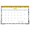 2024-2025 Day Designer Blurred Spring Academic Monthly Desk Pad Planning Calendar, 17" x 11", July to June