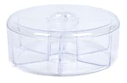 Mind Reader 6-Compartment Acrylic Round Tea Bag Holder With Lid, 3-1/4" x 8", Clear 1 thumbnail image