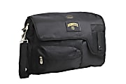 Denco Sports Luggage Travel Messenger Bag With 15" Laptop Pocket, Marquette Golden Eagles, 15 1/4"H x 12"W x 1 1/4"D, Black