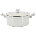 Martha Stewart Everyday Rexford 5-Quart Aluminum Ceramic Nonstick Dutch Oven With Lid, Linen 1 thumbnail image