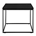 Eurostyle Teresa Square Side Table, 19-1/2”H x 23-1/2”W x 23-1/2”D, Matte Black/High Gloss Black
