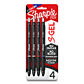 Sharpie® S Gel Pens, Medium Point, 0.7 mm, Black Barrel, Assorted Ink, Pack Of 4 Pens 1 thumbnail image
