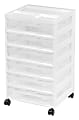 IRIS 6-Case Scrapbook Cart, 26-3/4"H x 15-7/8"W x 14-1/4"D, White