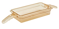 Cambro H-Pan High-Heat Food Pans, Double Handle, 6-15/16"H x 12-3/4"W x 2-1/2"D, Amber, Pack Of 6 Pans 1 thumbnail image