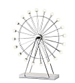 Adesso® Coney Large LED Ferris Wheel Table Lamp, 22"H, Frosted Shade/Chrome Base
