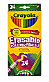 Crayola® Erasable Colored Pencils, Assorted Colors, Pack Of 24 Colored Pencils