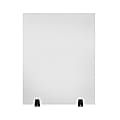 LUX Reclaim Acrylic Freestanding Sneeze Guard Desk Divider, 24" x 30", Frosted