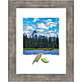 Amanti Art Rectangular Wood Picture Frame, 14” x 17” With Mat, Marred Pewter 1 thumbnail image