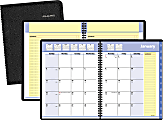 QuickNotes® 30% Recycled Monthly Self-Management System, 6 7/8" x 8 3/4", Black, January-December 2016