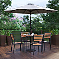 Flash Furniture Lark 7-Piece All-Weather Patio Set, 29-1/2”H x 35-1/4”W x 35-1/4”D, Gray 1 thumbnail image
