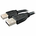 Comprehensive Pro AV/IT Active Plenum USB A Male to B Male Cable 25ft - 25 ft USB Data Transfer Cable - First End: 1 x Type A Male USB - Second End: 1 x Type B Male USB - 480 Mbit/s - Extension Cable - 24/22 AWG - Matte Black