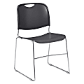 National Public Seating 8500 Ultra-Compact Stack Chair, Gunmetal/Chrome 1 thumbnail image