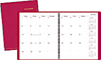 AT-A-GLANCE® 30% Recycled Monthly Planner, 9 1/2" x 11 3/8", Red, January-December 2016