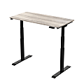 FlexiSpot E8 Electric 48"W Height-Adjustable Standing Desk, White Wood Grain/Black
