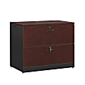 Sauder® Via 36-1/2"W x 23-1/2"D Lateral 2-Drawer File Cabinet, Classic Cherry