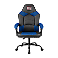 Imperial Adjustable Oversized Vinyl High-Back Office Task Chair, NFL New York Giants, Black/Blue