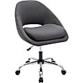 LYS Resimercial Lounge/Task Chair - Neutral Gray Fabric Seat - Neutral Gray Fabric Back - Low Back - 5-star Base - Black - 1 Each