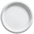 Amscan Round Paper Plates, Frosty White, 10”, 50 Plates Per Pack, Case Of 2 Packs