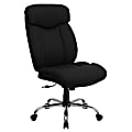 Flash Furniture Hercules Big And Tall High-Back Ergonomic Office Chair With Full Headrest And Chrome Base, Black Fabric