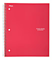 Five Star® Wirebound Notebook Plus Study App, 1 Subject, College Ruled, 8 1/2" x 11", 100 Sheets, Fire Red 1 thumbnail image